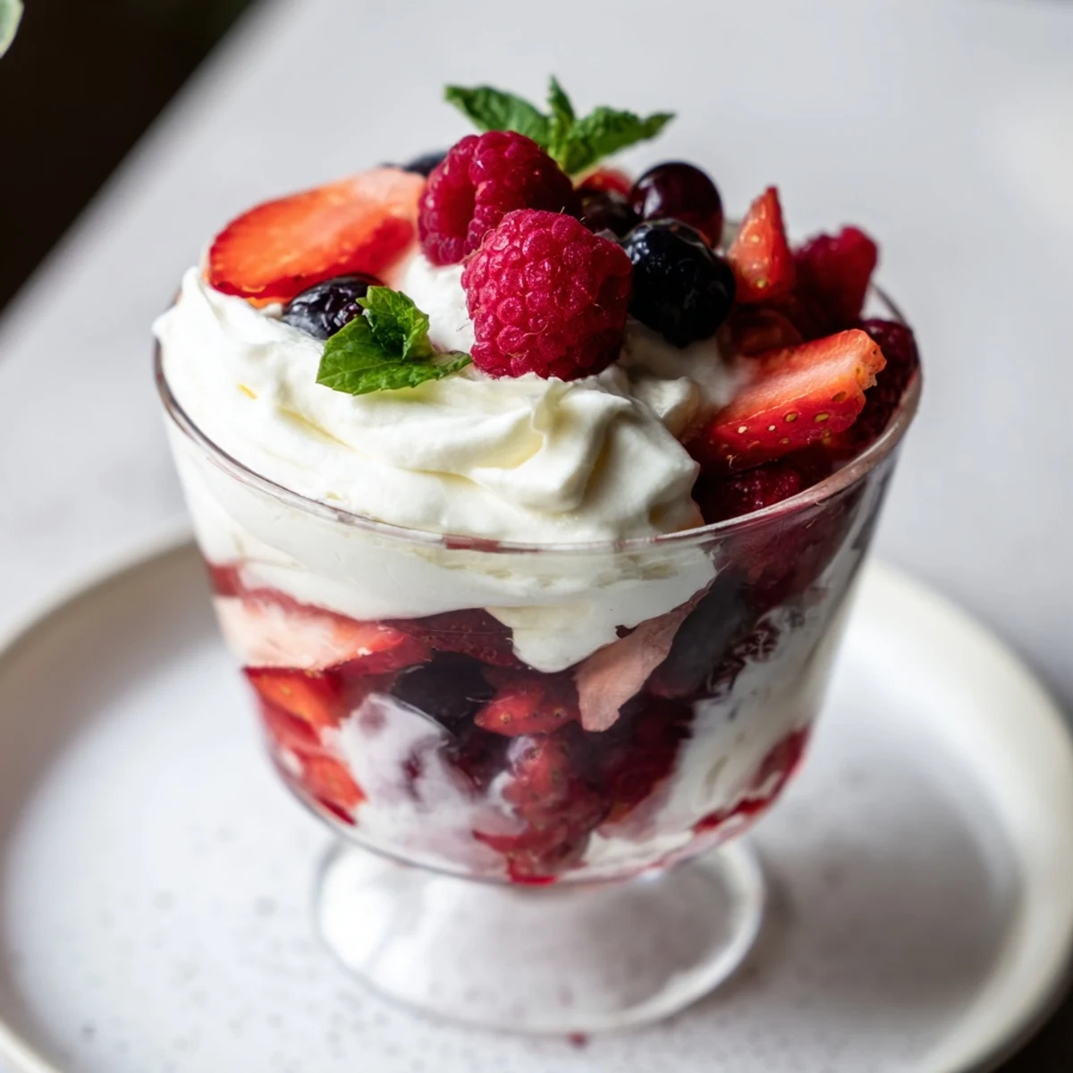 The vibrant mixed berries in this Berry Parfait are bursting with flavor, ready to enjoy.