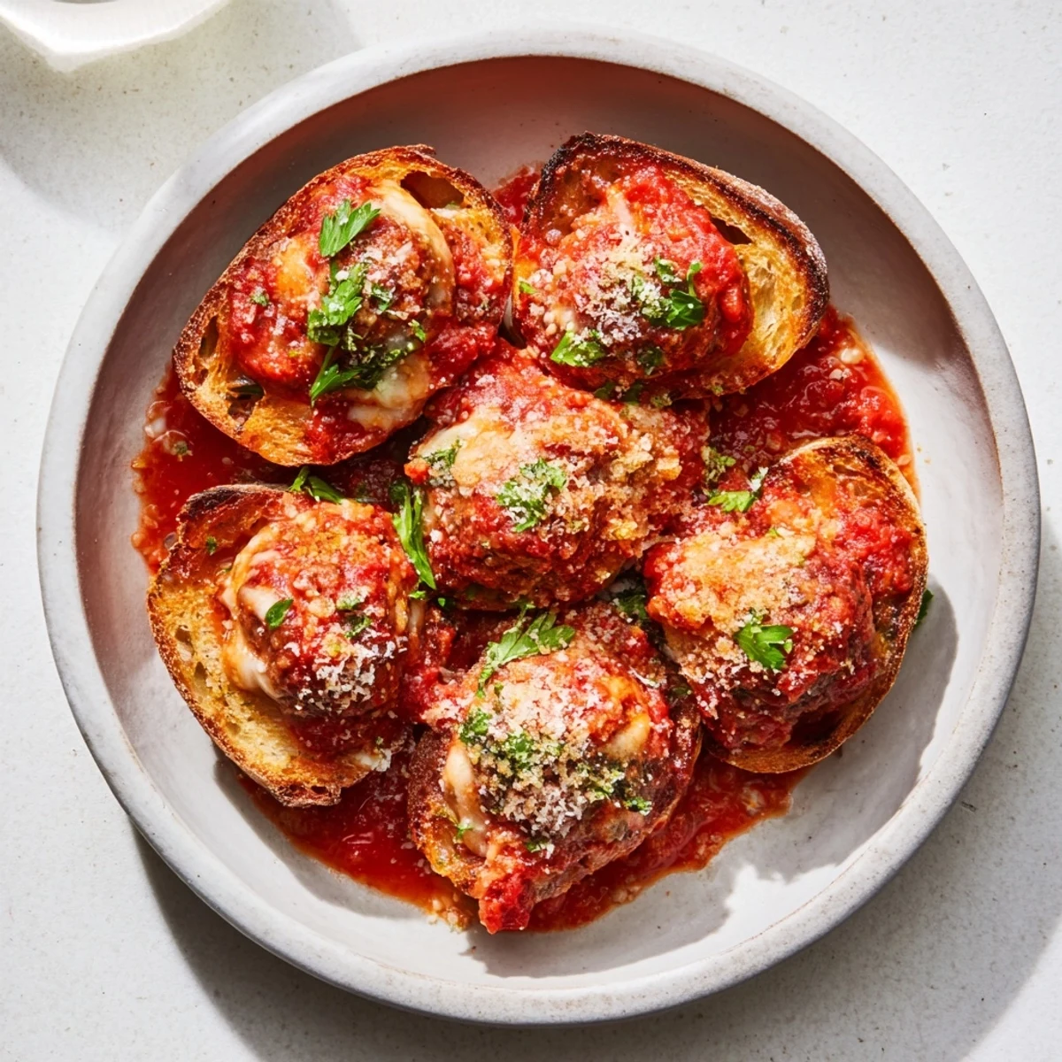 Delicious Meatball Marinara Sub Sandwiches overflowing with melted cheese, marinara, and juicy meatballs for dinner tonight.