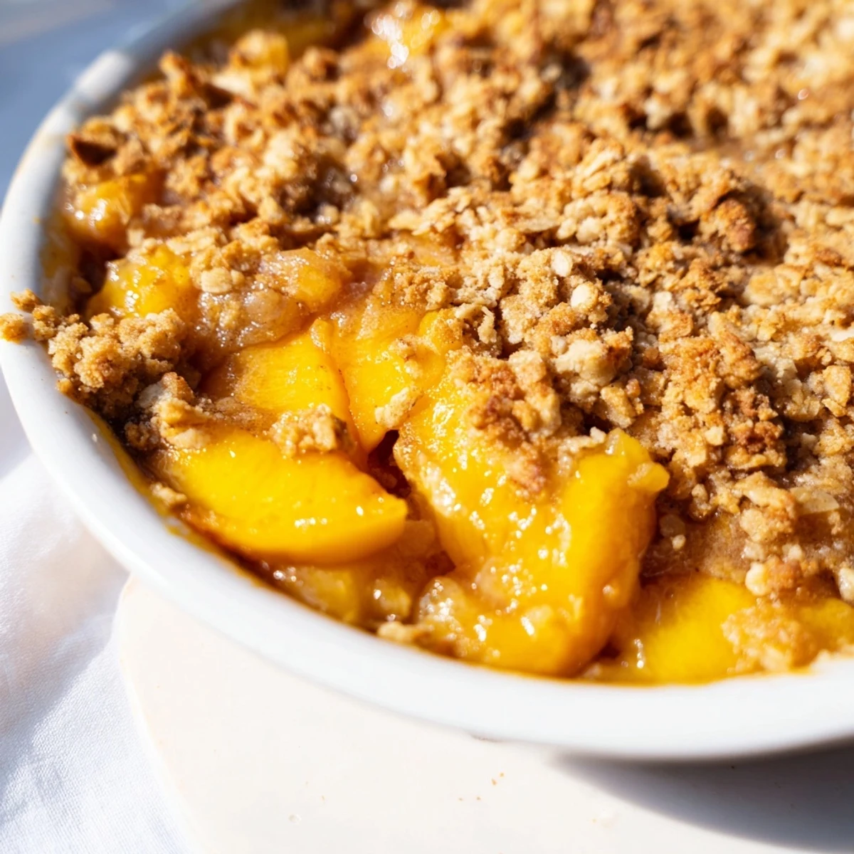 Peach Ginger Crumble