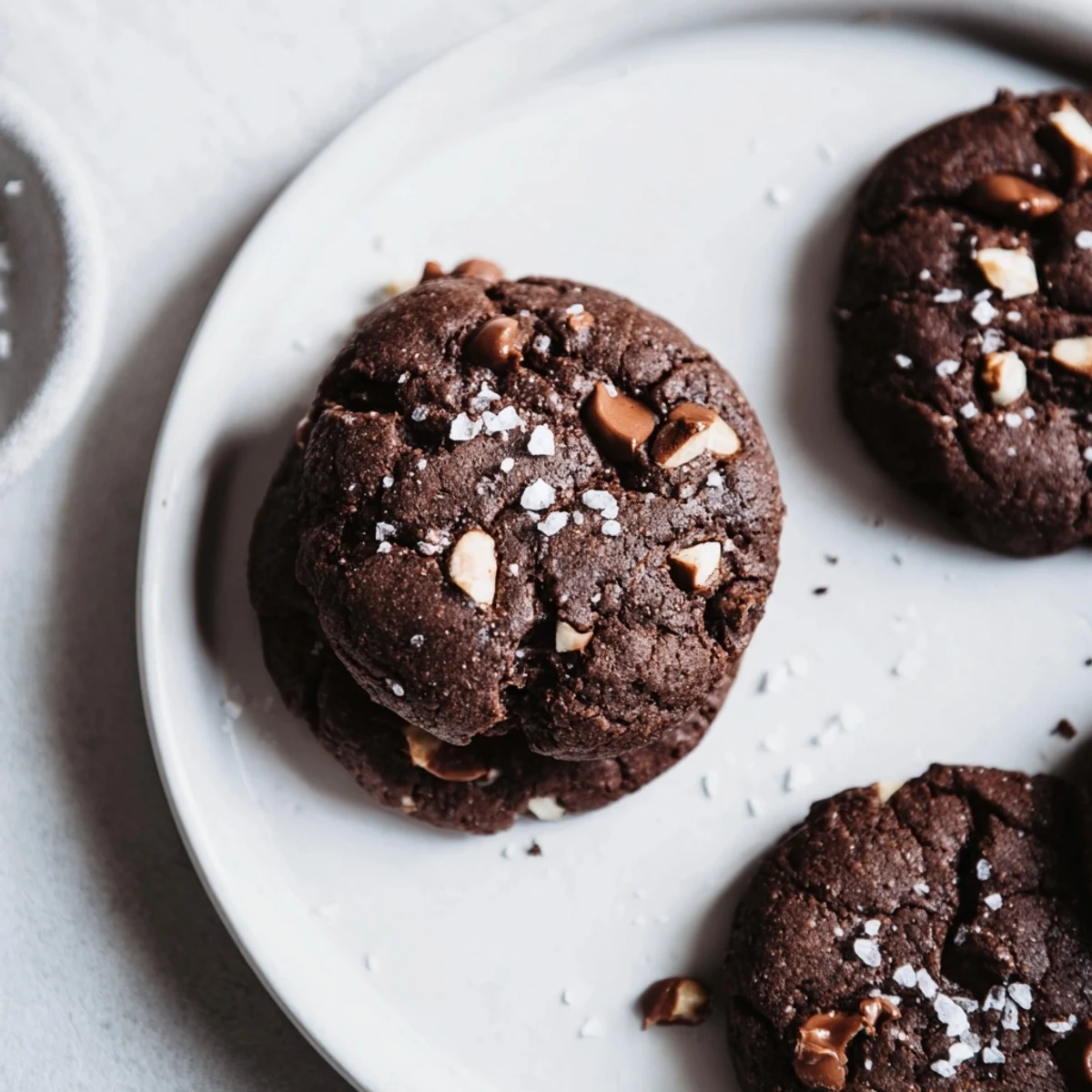 Freshly baked Classic Chocolate Chip Cookies, boasting melty chocolate chips and a buttery texture for a treat.