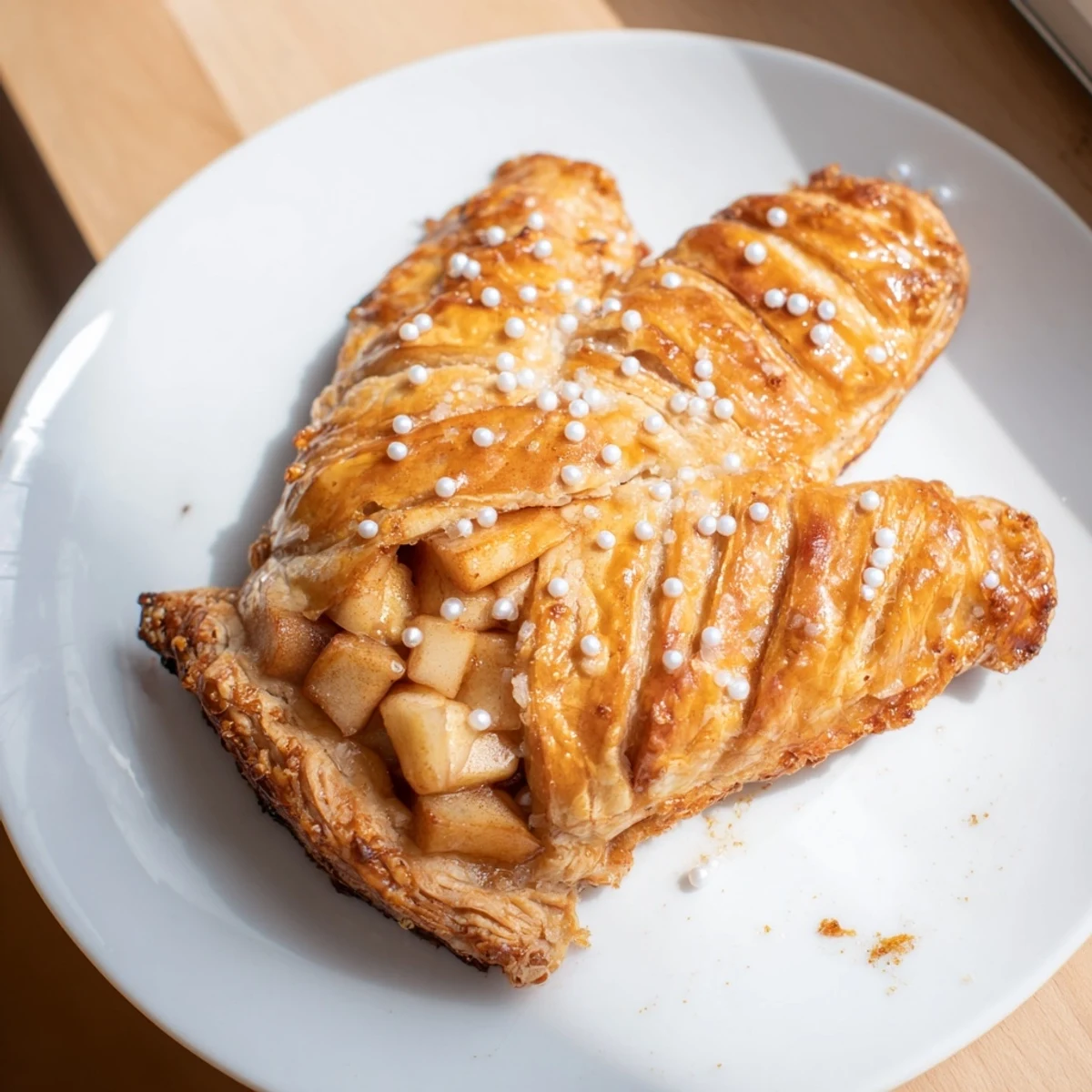 Flaky, golden Mitten Shaped Hand Pies dusted with sugar, a delicious American dessert for a snowy day.