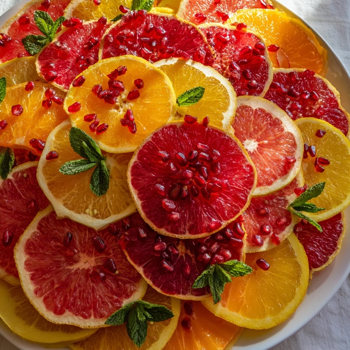 A colorful Fruit Board: Citrus Slice Garland platter, artfully arranged and ready to refresh, perfect for the brunch table.