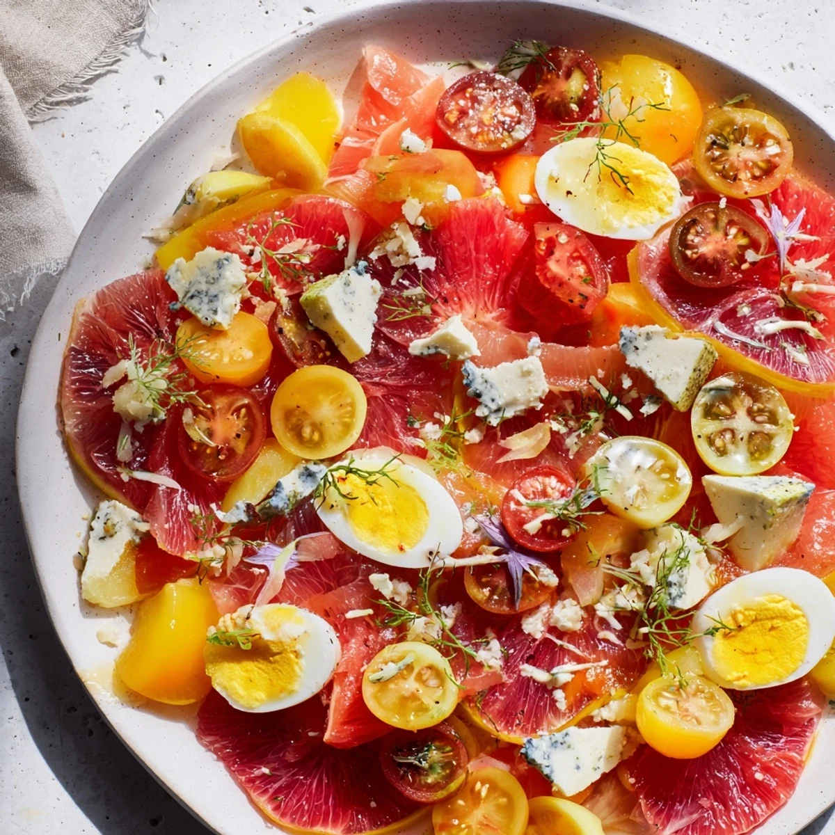 Baby Shower Pastel Palette Salad: A vibrant and colorful salad, showcasing pastel hues and beautiful assembly.