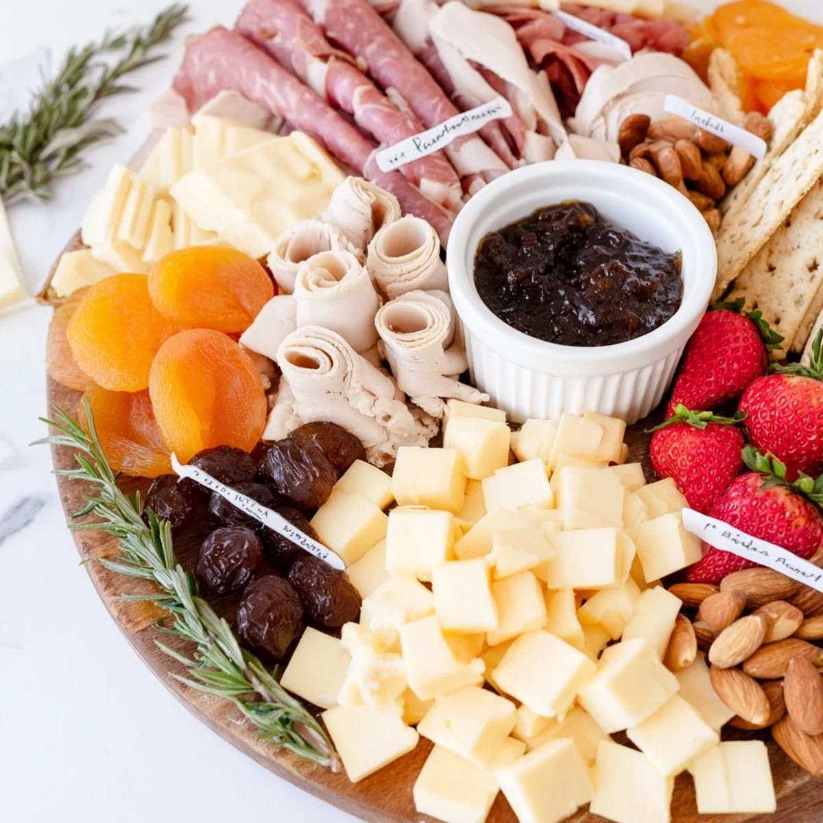 Anniversary Heirloom Arrangement with creamy brie, fresh fruit and savory meats perfect for sharing.