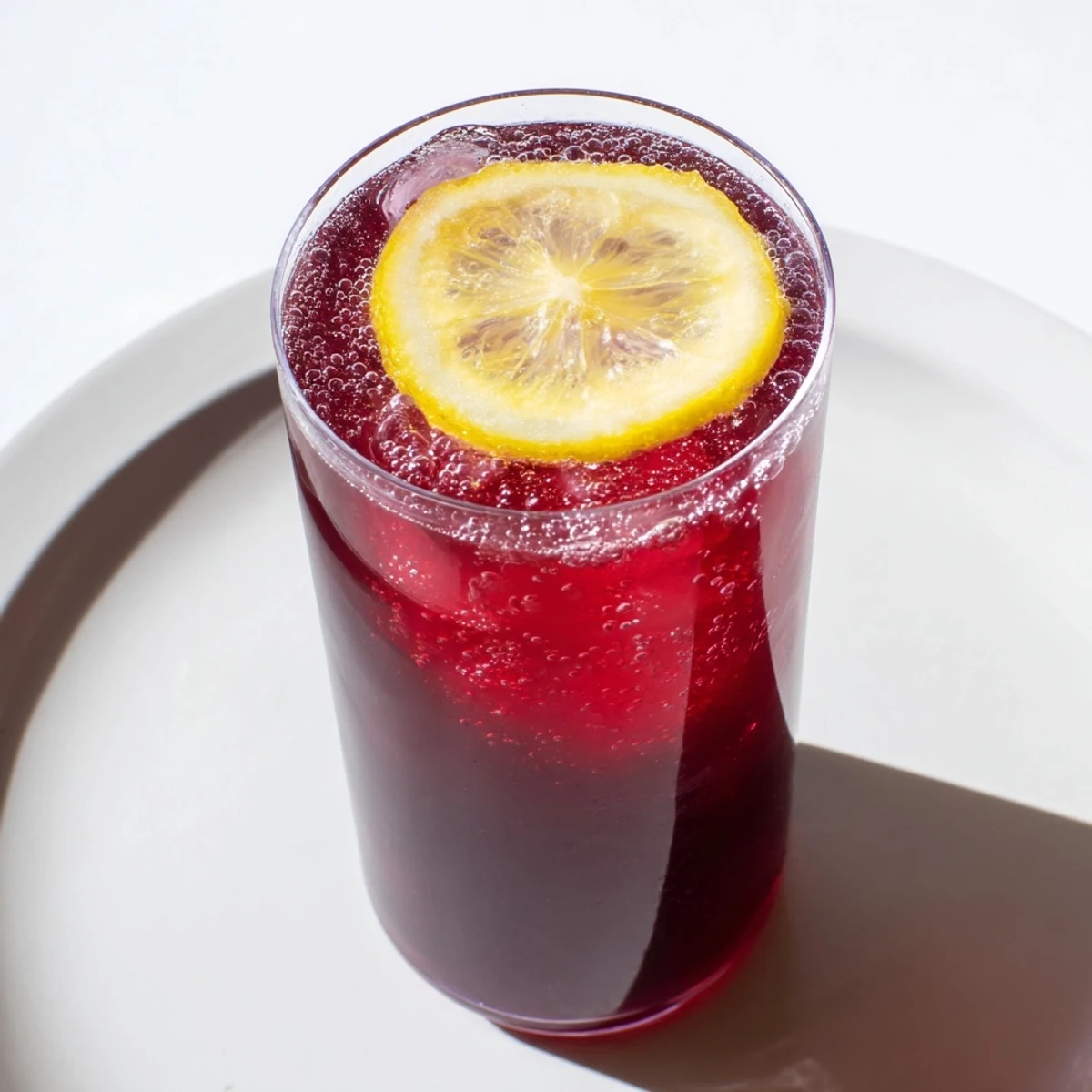 Chilled glass of Sleepy Girl Mocktail, a refreshing blend of tart cherry juice and fizz.