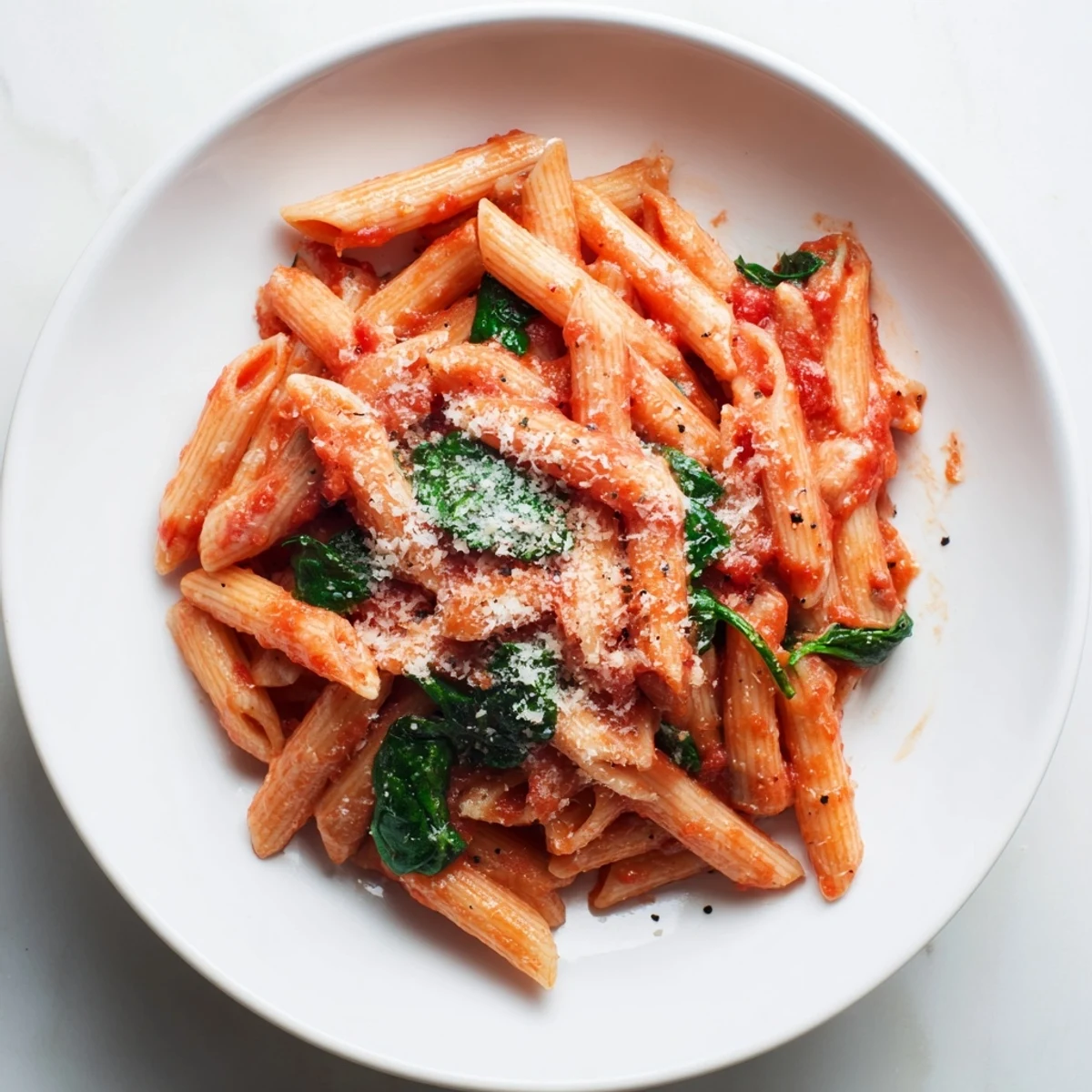 Quick Marinara Pasta Spinach