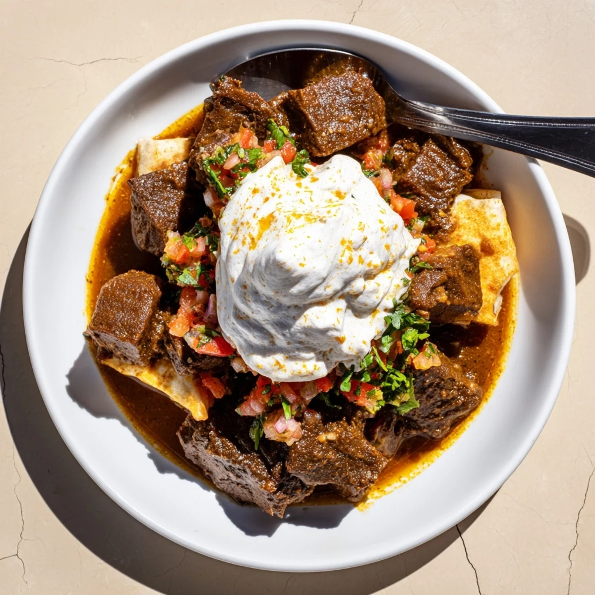 Fragrant steam rises from bowls of Yemeni Saltah stew, a comfort food of savory spices.