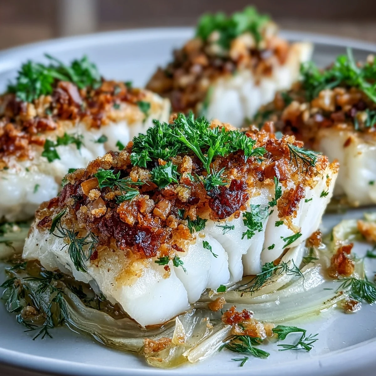 This Baked Halibut With Fennel, Lemon and Walnut Pangrattato recipe is a vibrant, restaurant-worthy dish for a busy weeknight.