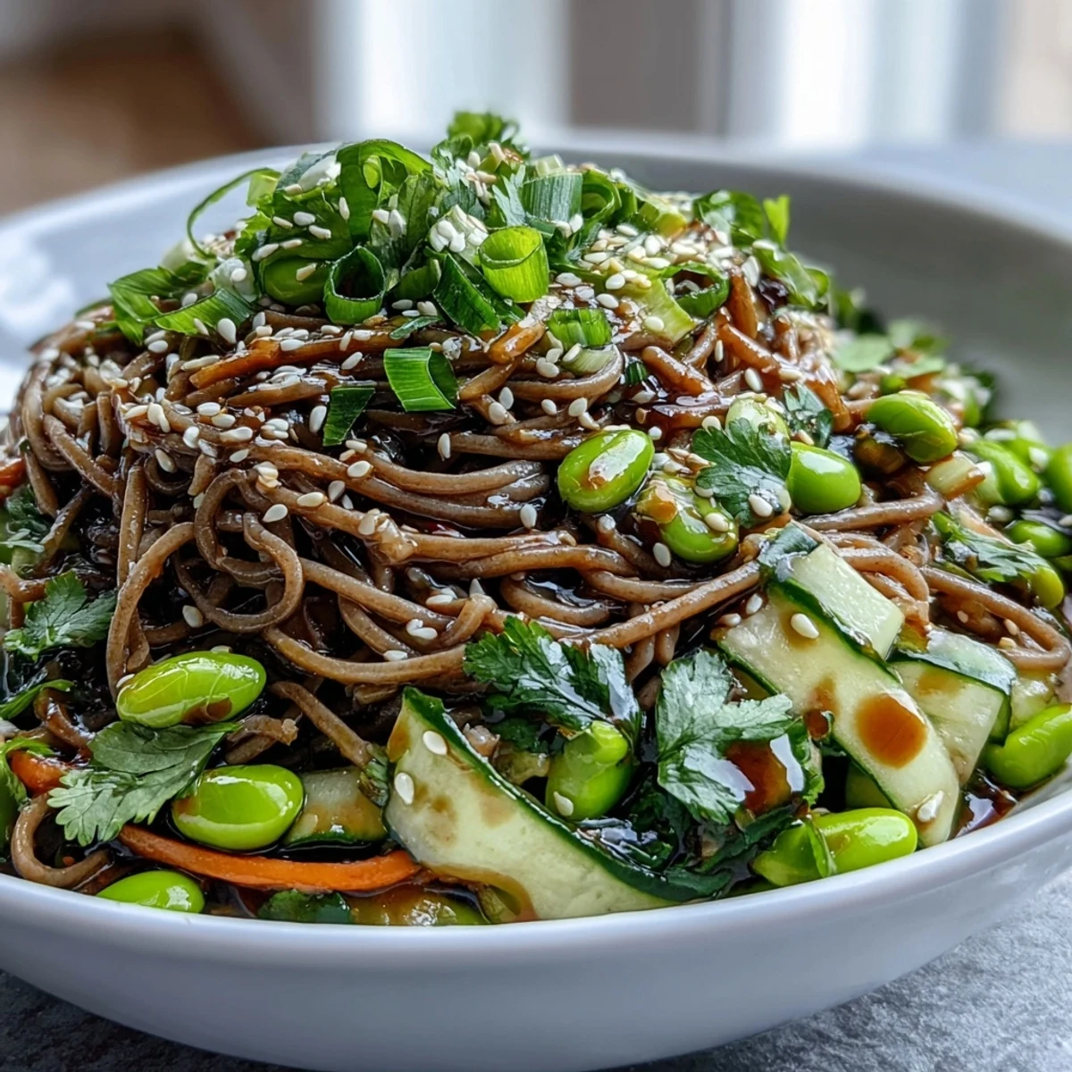 Top with toasted sesame seeds and fresh cilantro for extra texture and color.