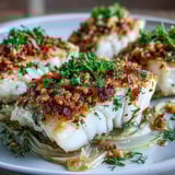 This Baked Halibut With Fennel, Lemon and Walnut Pangrattato recipe is a vibrant, restaurant-worthy dish for a busy weeknight.