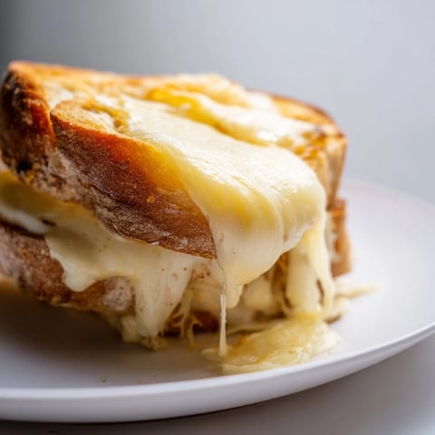 Golden, crispy slices of thick sourdough bread cradle a rich trio of cheddar, provolone, and mozzarella in this Triple Cheese Sourdough Grilled Cheese.  