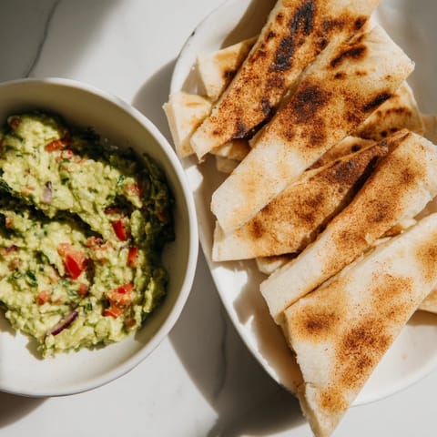 Pita Chips Guacamole Bowl