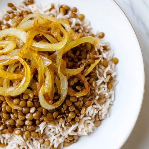Lebanese Lentils Rice Onions