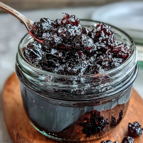 A chilled Kir Royale cocktail in a champagne flute, featuring a sparkling base and a dark layer of homemade Crème de Cassis, garnished with a fresh blackcurrant.