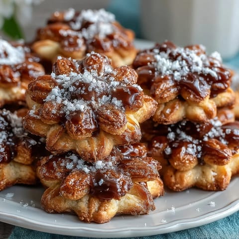 Flower-shaped shortbread cookies with golden edges, perfect for spring gatherings and tea parties.