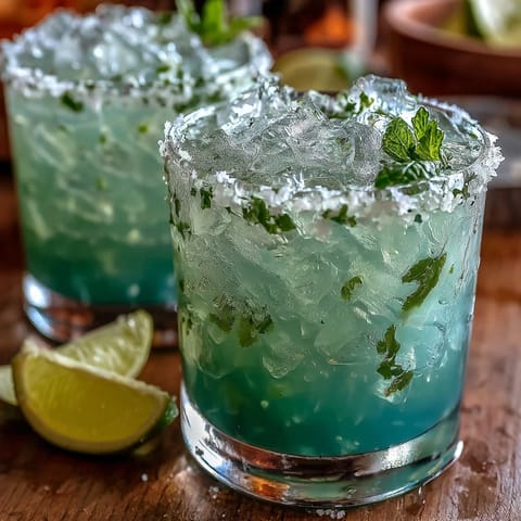 Cinco de Mayo Margarita Mocktail with Lime and Salt Rim: Refreshing lime citrus drink with sparkling water and salted rim, perfect for festive gatherings.