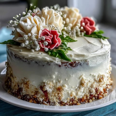 Simple First Communion Sheet Cake with Buttercream Flowers, topped with delicate pastel flowers and smooth vanilla frosting, ready for a joyful celebration.
