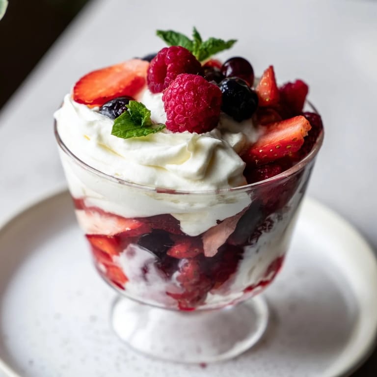 The vibrant mixed berries in this Berry Parfait are bursting with flavor, ready to enjoy.