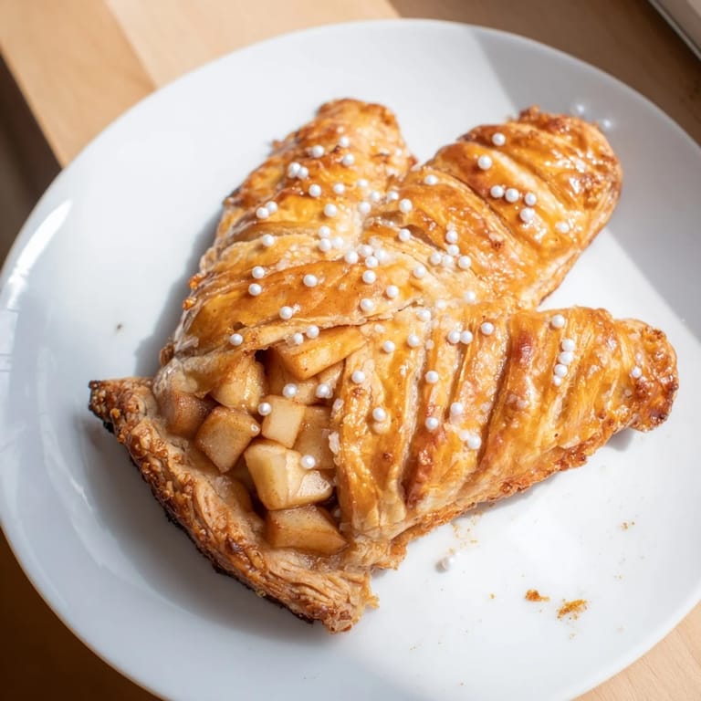 Flaky, golden Mitten Shaped Hand Pies dusted with sugar, a delicious American dessert for a snowy day.
