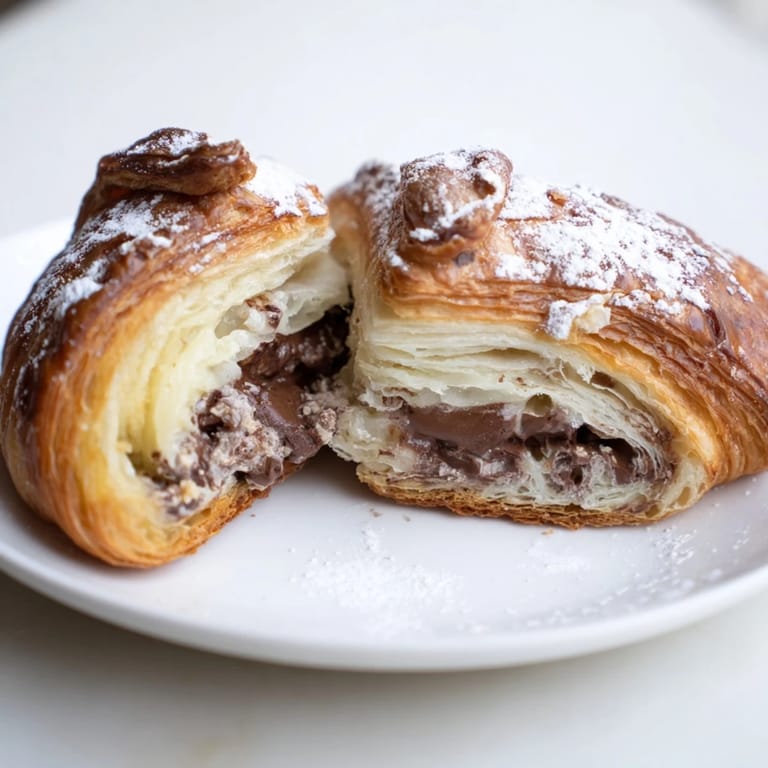 Homemade Cookie Croissant served warm, a delightful fusion dessert perfect for any occasion.