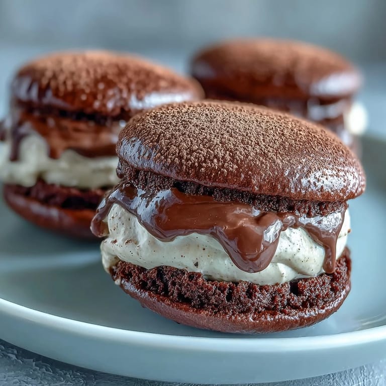 Enjoy these Tiramisu Whoopie Pies, a coffee-flavored Italian-American dessert for special occasions.