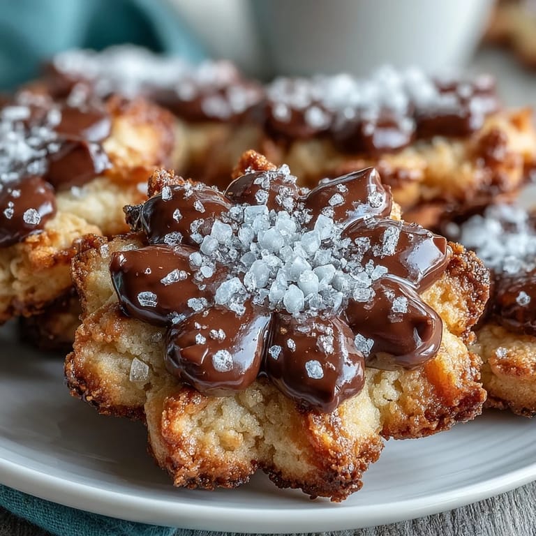Delicate flower-shaped shortbread cookies dusted with powdered sugar, ideal for elegant dessert trays.